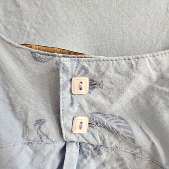 Organic Cotton Light Blue Sundress With Floral Patterns Womans Large Horny Toad - Picture 6 of 10